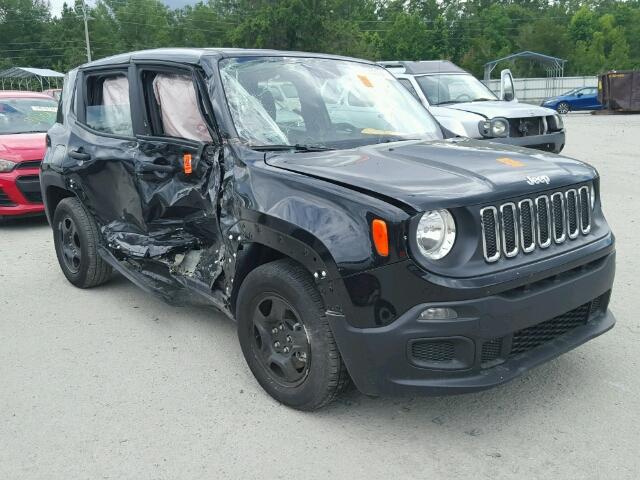 ZACCJAAB0HPE66873 - 2017 JEEP RENEGADE S შავი ფოტო 1