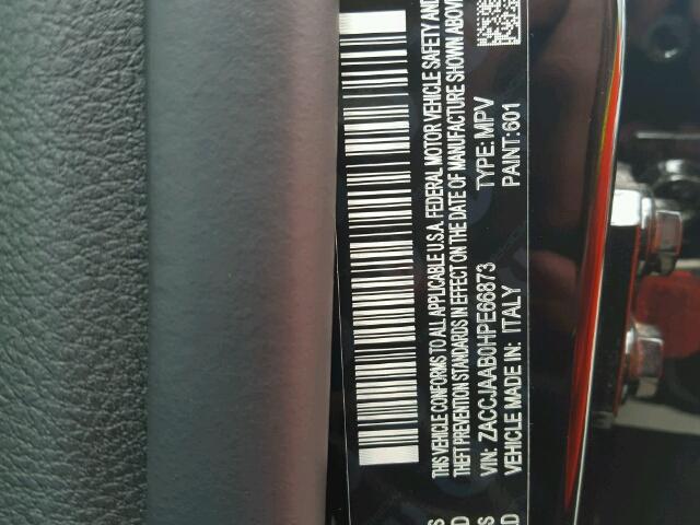 ZACCJAAB0HPE66873 - 2017 JEEP RENEGADE S შავი ფოტო 10