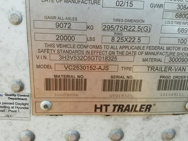 3H3V532C6GT018325 - 2016 HYUNDAI DRYVAN WHITE photo 10