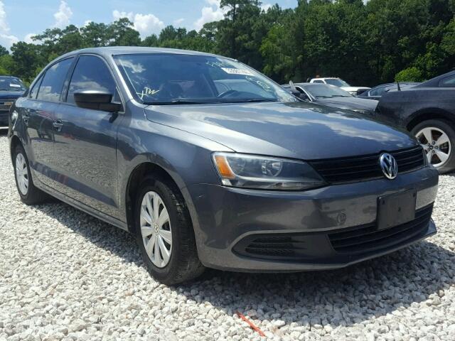 3VW2K7AJ9EM252365 - 2014 VOLKSWAGEN JETTA BASE GRAY photo 1