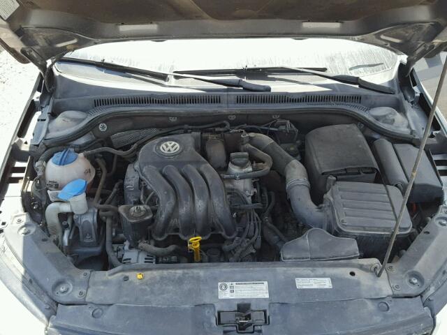 3VW2K7AJ9EM252365 - 2014 VOLKSWAGEN JETTA BASE GRAY photo 7