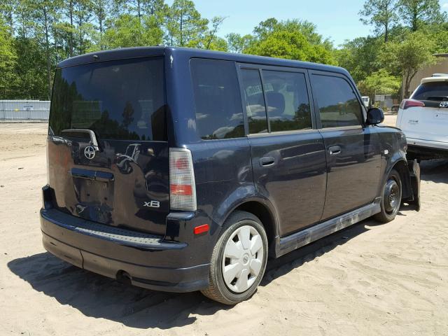 JTLKT324664115127 - 2006 TOYOTA SCION XB BLUE photo 4