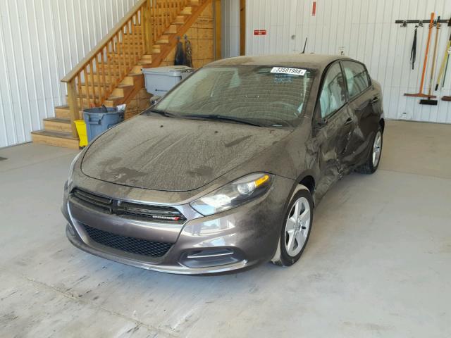 1C3CDFBB5FD344612 - 2015 DODGE DART SXT GRAY photo 2