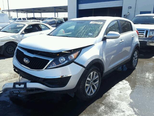 KNDPB3AC2E7599646 - 2014 KIA SPORTAGE B SILVER photo 2