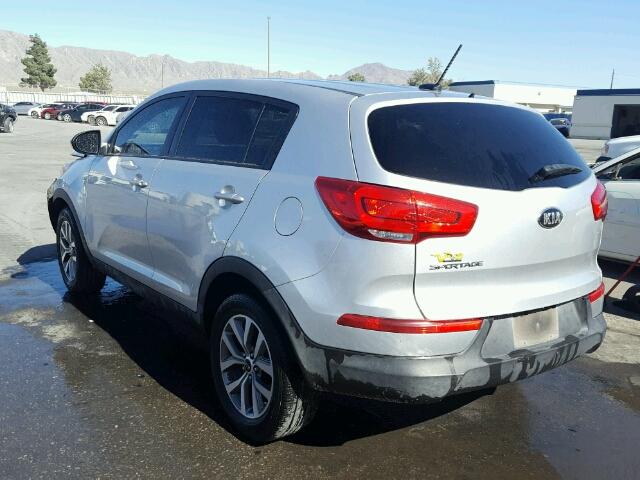 KNDPB3AC2E7599646 - 2014 KIA SPORTAGE B SILVER photo 3