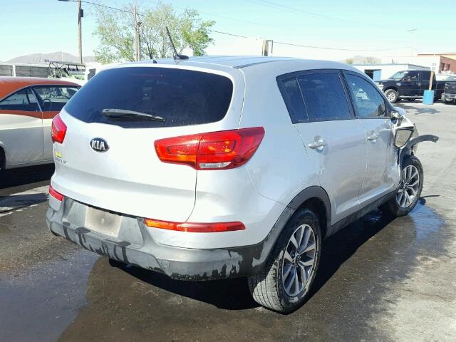 KNDPB3AC2E7599646 - 2014 KIA SPORTAGE B SILVER photo 4