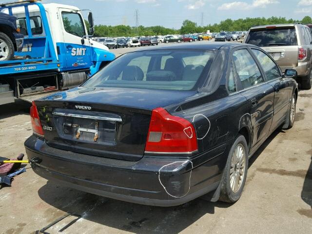 YV1TS92D241342961 - 2004 VOLVO S80 BLACK photo 4