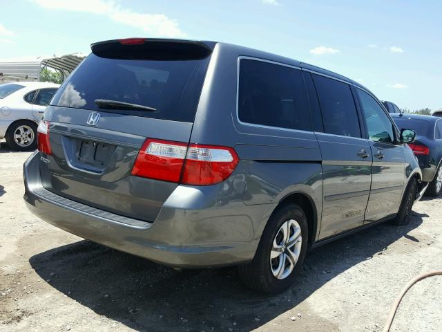 5FNRL38287B110862 - 2007 HONDA ODYSSEY LX GRAY photo 4