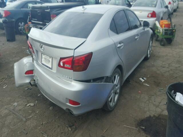 JTHBK262472048864 - 2007 LEXUS IS SILVER photo 4