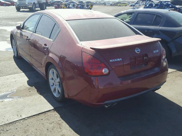 1N4BA41E97C848013 - 2007 NISSAN MAXIMA SE RED photo 3