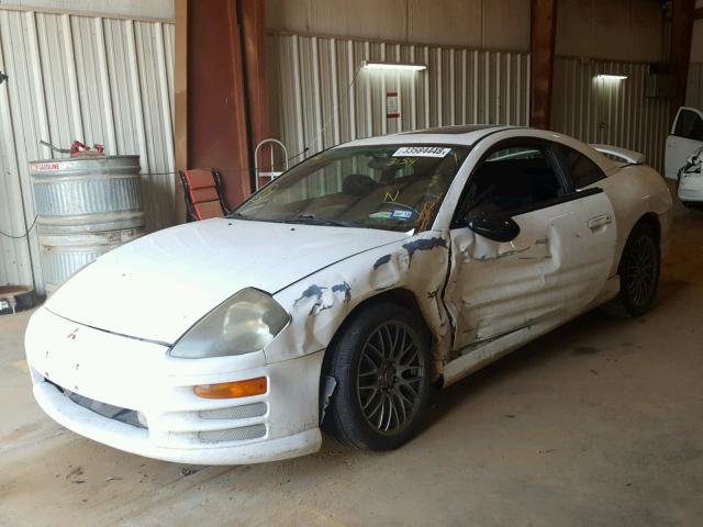 4A3AC84L7YE133154 - 2000 MITSUBISHI ECLIPSE GT WHITE photo 2