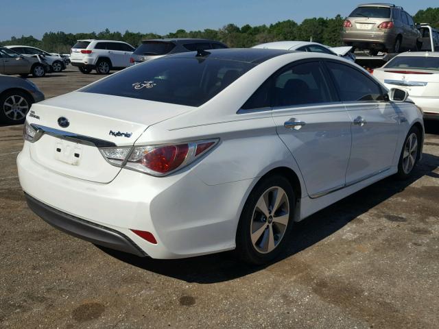 KMHEC4A41CA031466 - 2012 HYUNDAI SONATA HYB WHITE photo 4