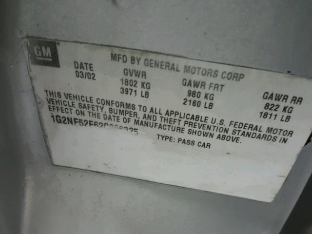 1G2NE52F75M180975 - 2005 PONTIAC GRAND AM S 灰色 照片 10