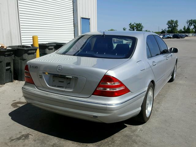 WDBNG70J72A235428 - 2002 MERCEDES-BENZ S 430 SILVER photo 4