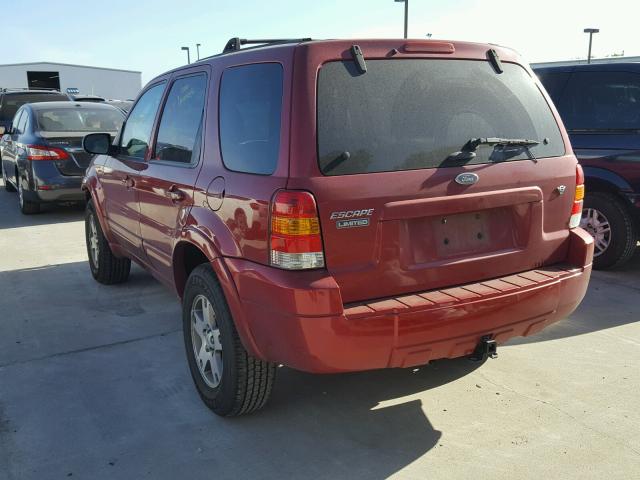 1FMYU94185KC10772 - 2005 FORD ESCAPE LIM RED photo 3