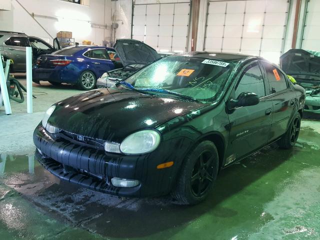 1B3ES46C21D208157 - 2001 DODGE NEON SE BLACK photo 2