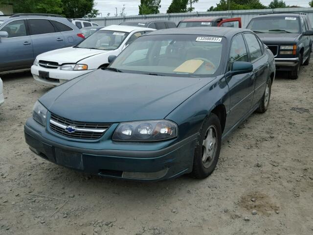 2G1WH55K719330275 - 2001 CHEVROLET IMPALA LS GREEN photo 2