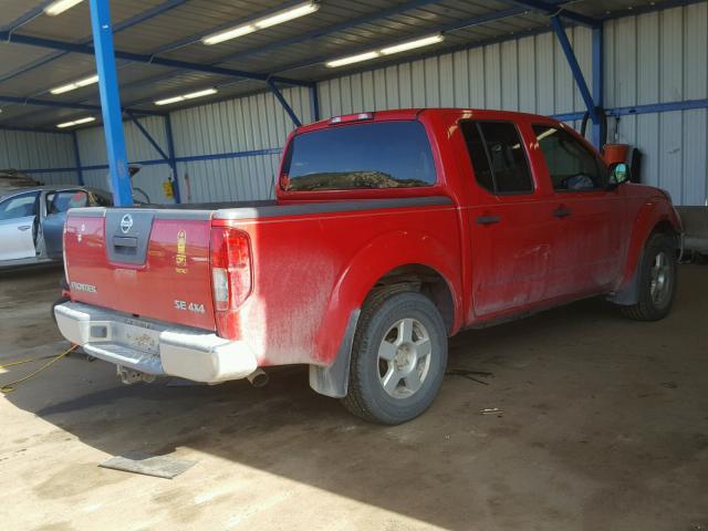 1N6AD07W26C450031 - 2006 NISSAN FRONTIER C RED photo 4