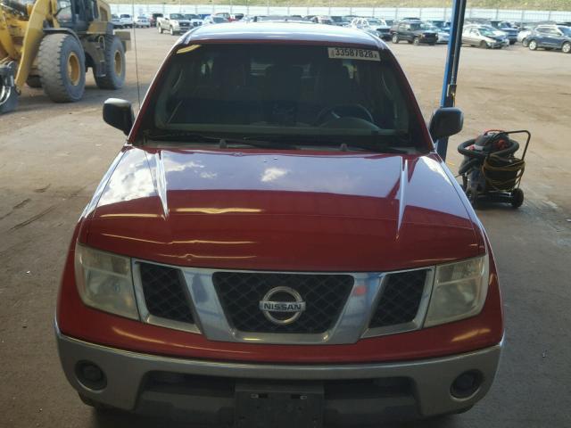 1N6AD07W26C450031 - 2006 NISSAN FRONTIER C RED photo 9