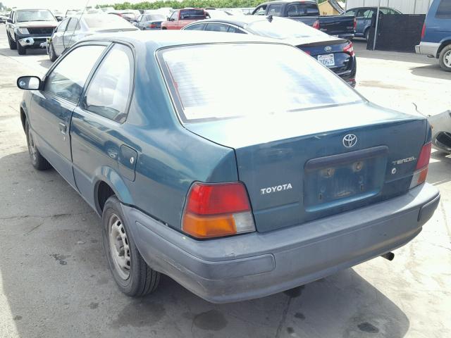 JT2AC52L8T0115989 - 1996 TOYOTA TERCEL STD GREEN photo 3