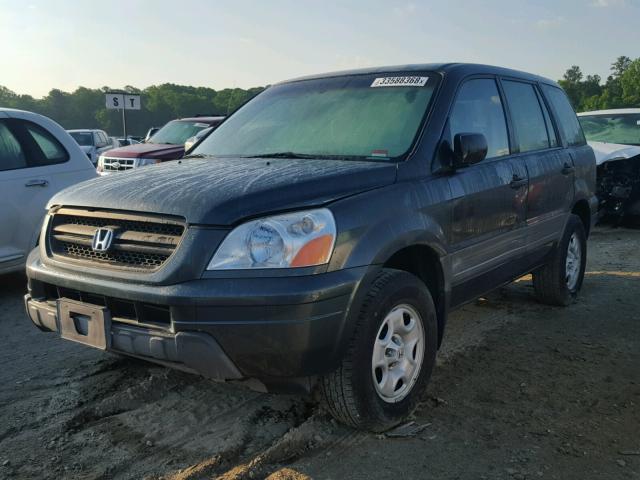 2HKYF18143H568585 - 2003 HONDA PILOT LX GRAY photo 2