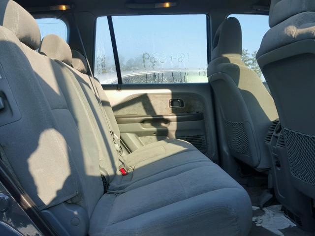 2HKYF18143H568585 - 2003 HONDA PILOT LX GRAY photo 6