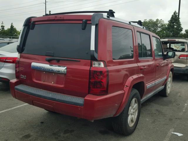 1J8HG58NX6C253080 - 2006 JEEP COMMANDER წითელი ფოტო 4