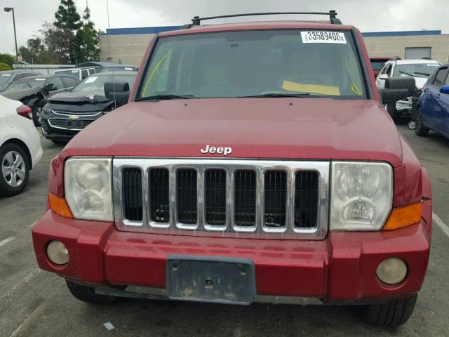 1J8HG58NX6C253080 - 2006 JEEP COMMANDER წითელი ფოტო 9