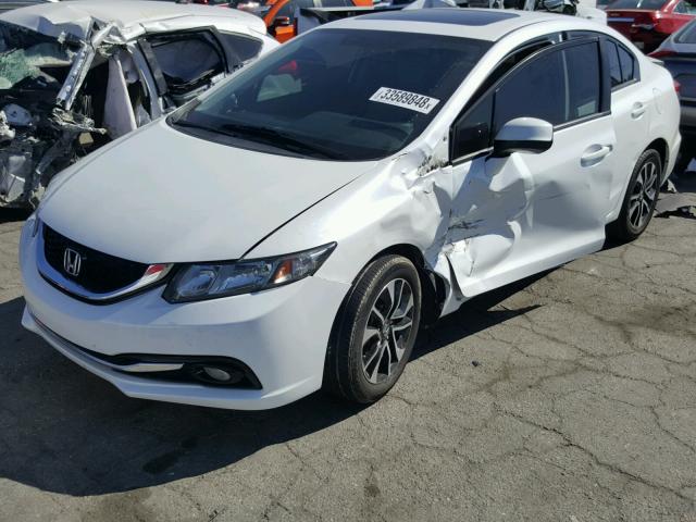 19XFB2F99DE213760 - 2013 HONDA CIVIC EXL WHITE photo 2