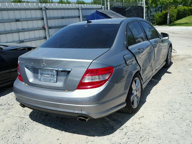 WDDGF8BB6AF451092 - 2010 MERCEDES-BENZ C SILVER photo 4