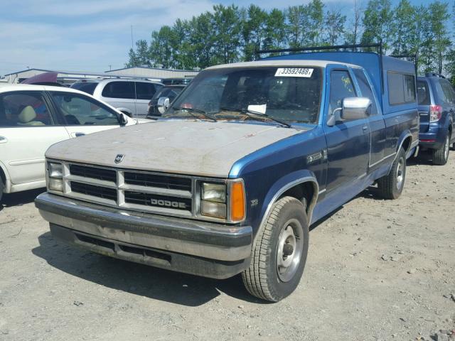 1B7FL23X6LS637893 - 1990 DODGE DAKOTA BLUE photo 2