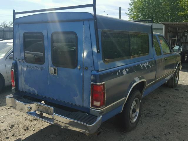 1B7FL23X6LS637893 - 1990 DODGE DAKOTA BLUE photo 4