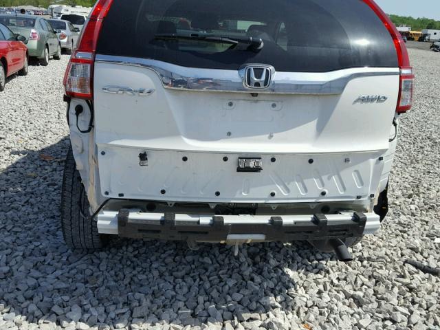 5J6RM4H91GL052858 - 2016 HONDA CR-V TOURI WHITE photo 9