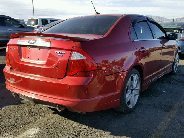 3FAHP0DC2BR163812 - 2011 FORD FUSION SPO RED photo 4