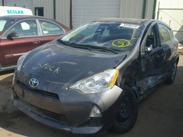 JTDKDTB38C1501884 - 2012 TOYOTA PRIUS C GRAY photo 2