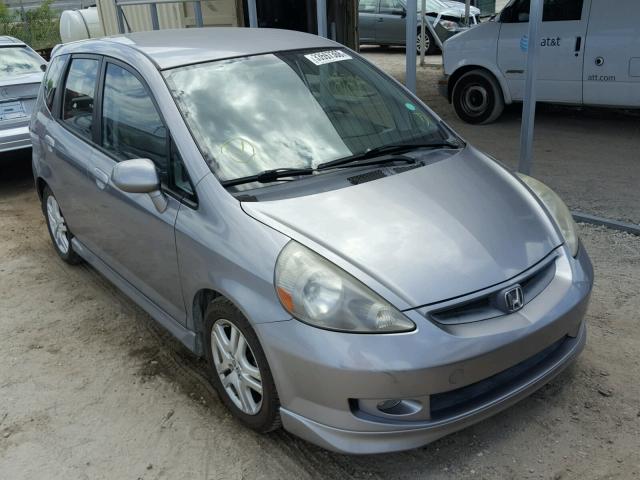 JHMGD38647S047378 - 2007 HONDA FIT S SILVER photo 1