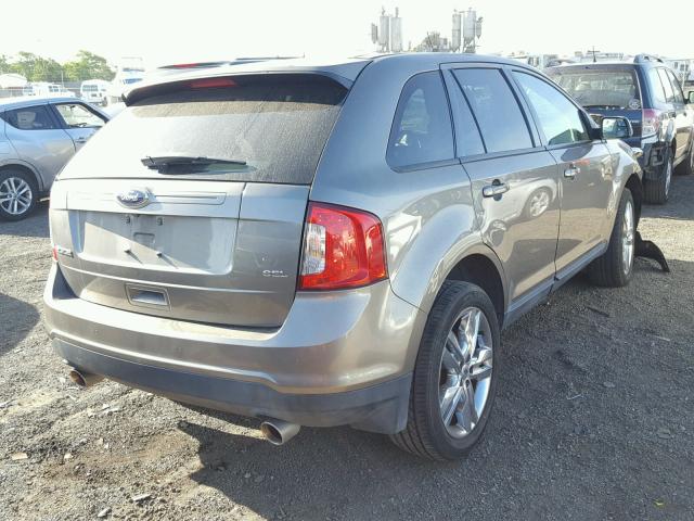 2FMDK3JC8DBC02672 - 2013 FORD EDGE SEL GRAY photo 4