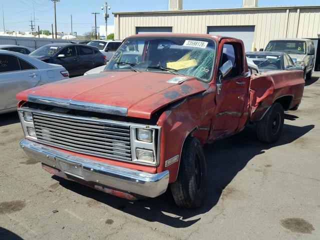 1GTCC14H2FS529456 - 1985 GMC C1500 RED photo 2