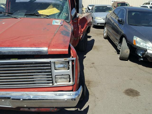 1GTCC14H2FS529456 - 1985 GMC C1500 RED photo 9