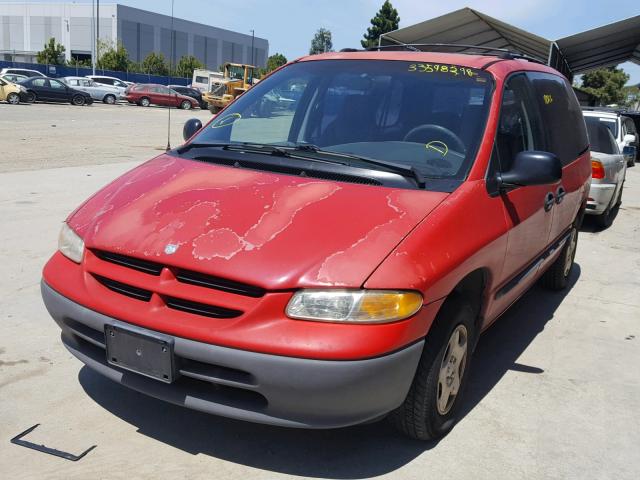 2B4GP25R1VR189183 - 1997 DODGE CARAVAN RED photo 2