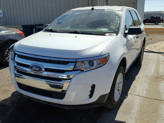 2FMDK3GC7EBA54099 - 2014 FORD EDGE SE WHITE photo 2