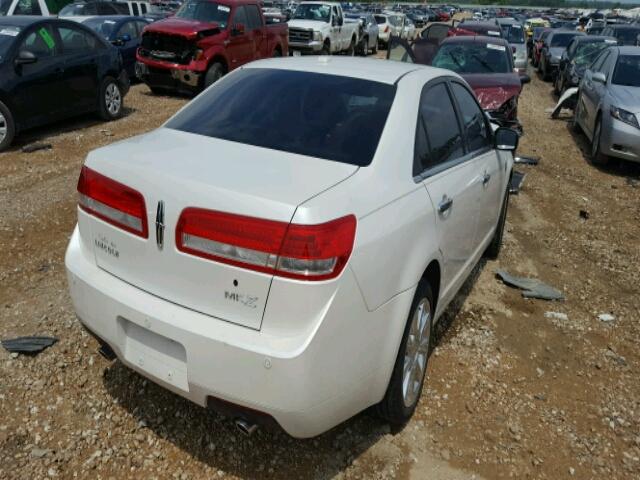 3LNHL2GC6AR606762 - 2010 LINCOLN MKZ WHITE photo 4