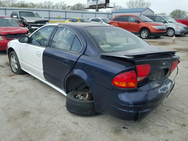 1G3NL52E71C231867 - 2001 OLDSMOBILE ALERO GL BLUE photo 3