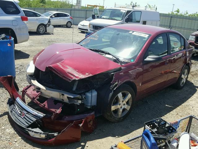 1G8AL55F17Z112666 - 2007 SATURN ION LEVEL RED photo 2