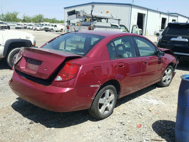 1G8AL55F17Z112666 - 2007 SATURN ION LEVEL RED photo 4