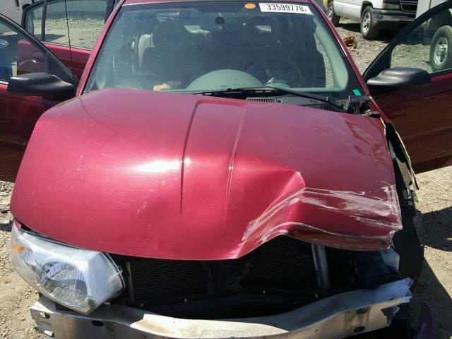 1G8AL55F17Z112666 - 2007 SATURN ION LEVEL RED photo 7