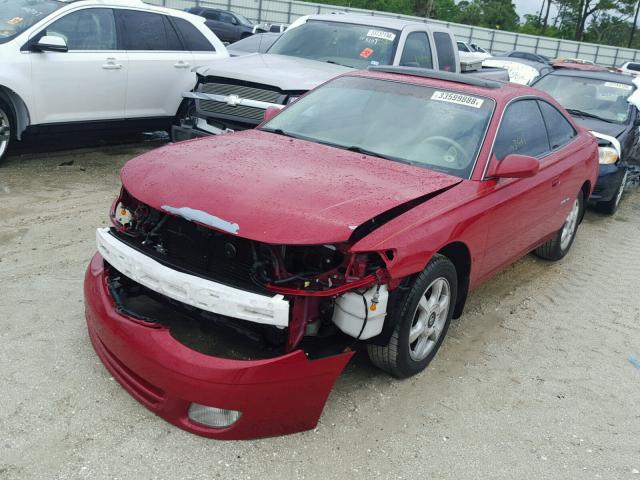 2T1CF22P9YC311218 - 2000 TOYOTA CAMRY SOLA RED photo 2