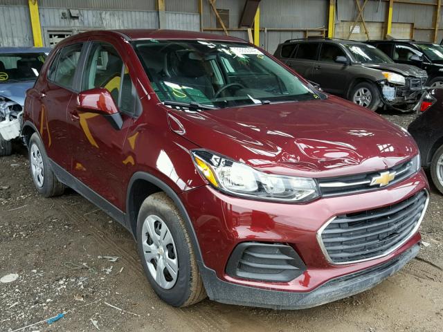 3GNCJKSB0HL270596 - 2017 CHEVROLET TRAX LS MAROON photo 1