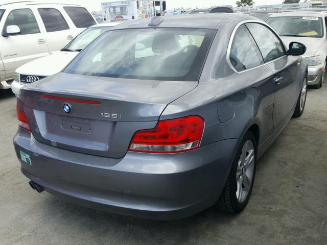 WBAUP9C5XDVS94554 - 2013 BMW 128 I GRAY photo 4