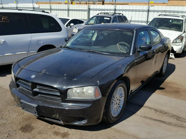 2B3KA43R88H131127 - 2008 DODGE CHARGER BLACK photo 2